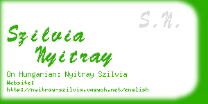 szilvia nyitray business card